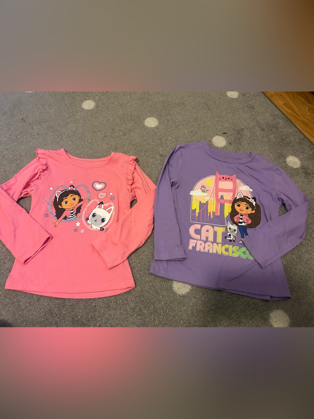 Gabby’s Dollhouse Pink & Purple Long Sleeve Bundle- size 5